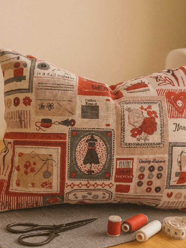 🧵 Lavender Pillow with Sewing Studio Design