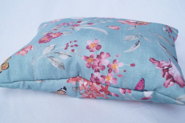 🌺 Turquoise Floral Lavender Pillow – Soft Aromatherapy Pillow