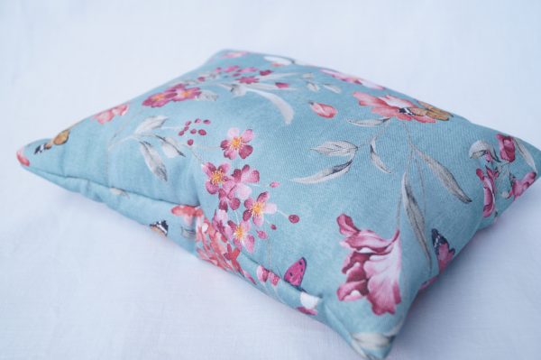 🌺 Turquoise Floral Lavender Pillow – Soft Aromatherapy Pillow