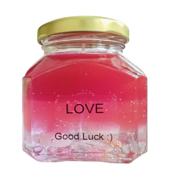 🕯️ Candle for luck and love – with rose quartz, amethyst, and clear quartz ✨💖