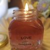 🕯️ Candle for luck and love – with rose quartz, amethyst, and clear quartz ✨💖