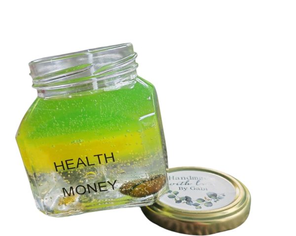 🕯️ Health and Abundance Candle – with Labradorite and Tiger's Eye