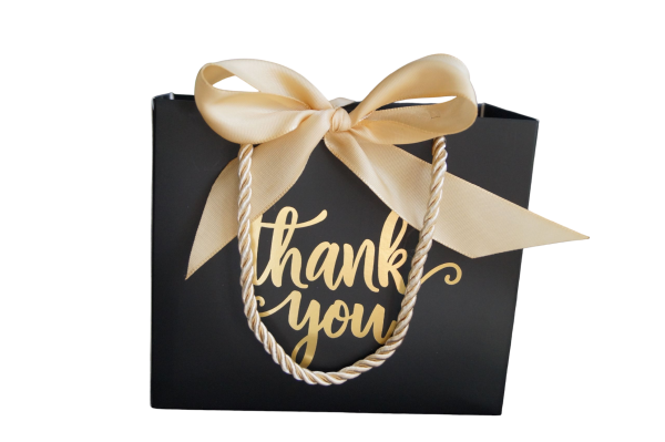 🖤 Elegant Black Gift Bag – For 1 to 2 Candles