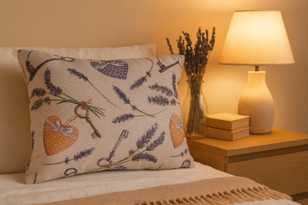 💜 Claudia Lavender Pillow – Elegant Scented Pillow for Relaxation and Well-Being