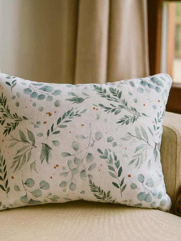 🌿 Delicate Branches Lavender Pillow – Decorative Scented Pillow in a Natural Style