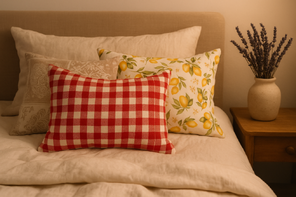 ❤️ Kanafas Sofi Heart Lavender Pillow – Cozy Country-Style Pillow with Lavender Fragrance