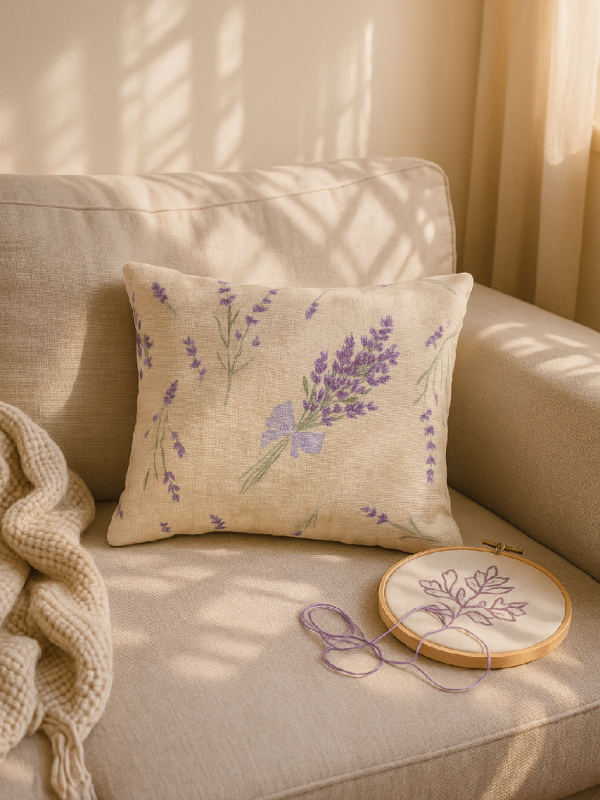 🎀 Lavender Pillow with Bow – Romantic Scented Pillow with Natural Lavender